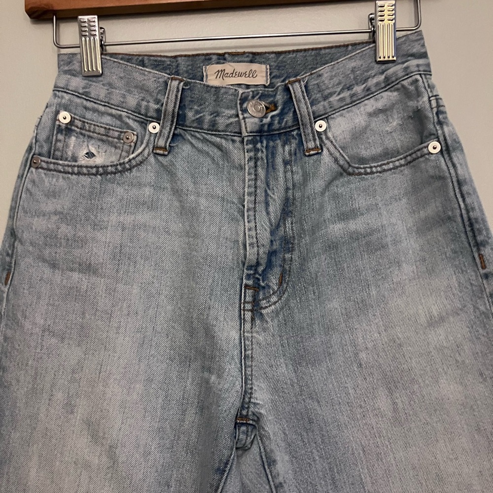 MADEWELL The Perfect Summer Jean Light Wash Straight Leg Denim Size 24 - Picture 3 of 12